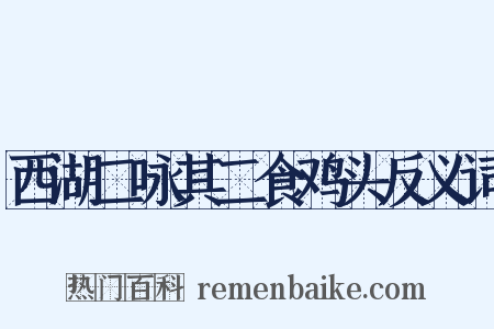 西湖二咏其二食鸡头反义词是什么意思的图片